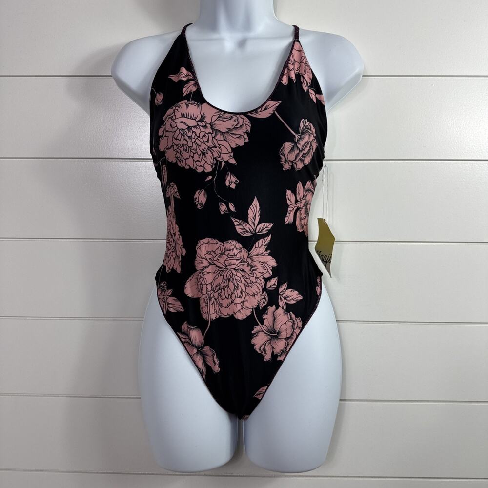 Maaji One Piece Swimsuit Reversible Multicolor Floral Print sz M - Picture 6 of 9